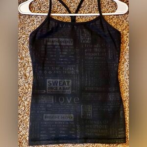 Lululemon Athletica Black Tank Top With Built In Bra